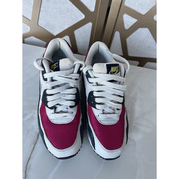 NIKE AIR MAX 90 SPORT FUCHSIA White Women SZ 7 325213-606 Sneakers Shoes - Picture 6 of 12